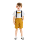 Top and Top Baby Boy Clothing Sets Infants Newborn Boy Clothes Shorts Sleeve Tops+Overalls 2PCS Outfits Summer Bebes Clothing
