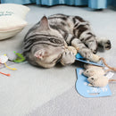 猫薄荷猫玩具 柔软抓绒毛绒仿真老鼠猫薄荷籽玩具 磨牙互动有趣玩耍玩具 适用于猫咪小猫