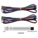 Stepper Motor cables/wire XH2.54 4pin DuPont connector extension to 6pin White Terminal line 3D Printer Parts 50/80/100/150cm
