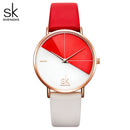 Shengke原创设计女士手表创意时尚女士石英腕表SK女式钟表机芯Montre Feminino手表