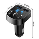 蓝牙5.0 FM发射器 4.2A车载充电器 双USB车载MP3播放器 无线电调制器 车载免提电话音乐播放器