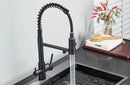 rozin Pull Down Filter Kitchen Faucet Black 3 Way Drinking Pure Water Faucets Brass 360° Flexible Purification Water Mixer Tap