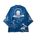 Bebovizi Male Kimono Cardigan Japanese Kimono Men Cardigan Shirt Blouse Yukata Men Haori Obi Traditional Samurai Clothing