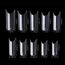 500pcs XL Long False Nail Tips C Curve  Artificial Square Full Cover Nails Tips Clear Manicure Extra Long False Nail Art Salon
