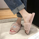 Slippers Women 2022 Womens Fur Slippers Winter Shoes Big Size Home Slipper Plush Pantufa Women Indoor Warm Fluffy Cotton Shoes