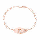 Moonmory 100% Authentic 925 Sterling Silver European Chain Handcuff Bracelet Menottes Hand Cuff Bracelet For Women Jewelry