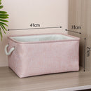 Cotton Linen Folding Storage Baskets Kids Toys Organizer Clothes and Sundries Storage Box Cabinet Storage Bag Laundry Basket