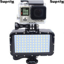 防水LED水下补光灯+电池，适用于GoPro Hero 9 8 7 5 Session4 Xiaomi Yi Mijia 4K SJCAM SJ89 EKEN H9 Power