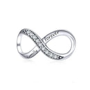 BAMOER Silver Charm Collection 925 Sterling Silver Dazzling CZ Beads fit Bracelets & Bangles Jewelry