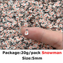 20g Mini Polymer Clay Embellishments Halloween Skull Christmas Candy Cane Mixed Pattern DIY Holiday Crafting Shaker Sprinkles