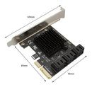SATA PCIe Adapter 6 Ports SATA 3.0 to PCI Express x4 Expansion Card SATA III to PCI-E 3.0 X4 Controller for HDD ASMedia ASM1166