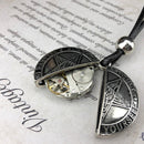 Five-Pointed Star Can Open The Mechanical Gear Movement Round Pendant Necklace For Men And Women European And American Jewelry