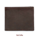 GENODERN Cow Leather Men Wallets with Coin Pocket Vintage Male Purse RFID Blocking Genuine Leather Men Wallet with Card Holders