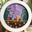 Mini Flower Pattern Embroidery Kit with Hoop for Beginner Needlework Kits Cross Stitch Sewing Art Craft Painting Home Decoration