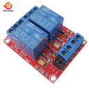 双路5V 12V 24V继电器模块板带光耦支持高低电平触发继电器适用于Arduino