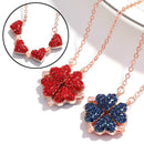 Valentine's Day Alloy Enamel Stereoscopic Rose Flower Jewelry Gift Box Necklace Rings Earrings Gifts Boxes Pack Carrying Cases