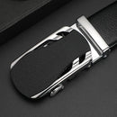 CEXIKA Men Automatic Buckle Belt Custom Engraved Name Logo Genuine Leather Waist Belts for Jeans Father's Day Personalized Gift
