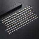 Trendy 3mm/4mm/5mm Lab diamond Bracelet 925 Sterling Silver bracelet bangle for women men wedding fine jewelry