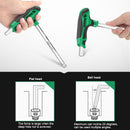 LAOA T-shaped hexagon Screwdriver S2 Hex Screwdrivers set 2.5/3/4/5/6/8mm 58HRC Socket Screw Wrench Flat Ball Head Spanner