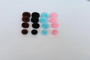 40pcs/lot---7x9mm/9x12mm/10x14mm/12x16mm blue/pink/brown/black  oval flocking toy safety nose + soft washer----size&color option