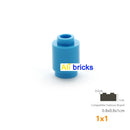 50pcs/lot DIY Blocks Building Bricks Cylindrical Educational Assemblage Construction Toys for Children Size Compatible Brand
