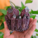 300-800g Natural purple ghost quartz crystal cluster healing crystals raw gemstone specimen for home&office decoration Synthetic