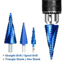 XCAN Metal Drills 4-32mm HSS Nano blue Coated Step Drill Bit Drilling Tools HSS Metal Wood Hole Cutter Step Cone Drill