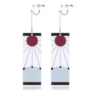 Trend Of Ghost Slaying Blade Earrings Stove Door Tanjirou The Same Sun Earrings Butterfly Ninja Two-Dimensional Animation