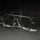 HDCRAFTER Metal Oversized Computer Eye Glasses Anti-Blue Rays Photochromic Lenses Eyeglasses Frame For Women Men Oculos de grau