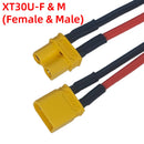 Amass MR30 电缆连接器 公母 MR30-FB/M 3针插头带护套 18AWG 硅胶线 用于 RC 锂电池 穿越机