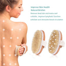 TREESMILE Natural Bristle Bath Brush Exfoliating Wooden Body Massage Shower Brush SPA Woman Man Skin Care Dry Body Brush D40