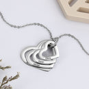 JewelOra Personalized Family Necklace with 2-4 Names Stainless Steel Heart Engraved Necklace for Mother Pendants Jewelry