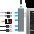 USB 3.1 Type-C 集线器转 HDMI 适配器 4K 雷电 3 USB C 集线器 TF SD 读卡器插槽 PD 适用于 MacBook Pro 16 14 Air 13 M1 芯片