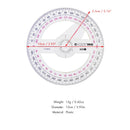 Hot Sale All Circular 10cm Plastic 360 Degree Pointer Protractor Ruler Angle Finder Swing Arm For School Office Supplies