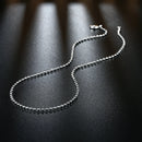 Hot Simple Generous Chic Clavicle 3mm Bead Chain Necklace 925 Sterling Silver Beads Necklaces For Women Gift