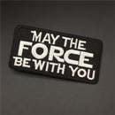 MAY...Size: 10x5cm DIY Text Patch Embroidery Stripe for Clothing Black White Iron On Badge Sewing Clothes StickerAppliques