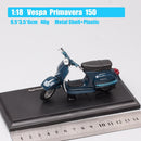 1:18 比例比亚乔伟士牌踏板车 98 PK 125 GTR P150X 300 MP5 Primavera GTS 摩托车机车压铸模型儿童玩具