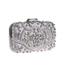 Women's Evening Clutch Bag Party Purse Luxury Wedding Clutches For Bridal Exquisite Crystal Ladies Handbag Apricot Silver Wallet