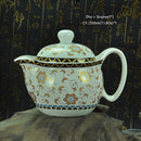 Retro Chinese Kung Fu Ceramic Teapot with Strainer Handmade Dragon Flower Puer Tea Pot 350ml Porcelain Samovar Kungfu Teaware