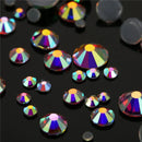 All sizes High-Quality Glass Hotfix Rhinestones Flatback Crystal AB Stone Iron On strass For Clothes bag shoes accessories