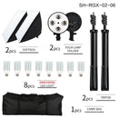 SH 50x70CM Four Lamp Softbox Kit Photographic Lighting With 8pcs Bulb Soft Box Photographic Lightings Camera Photo Accessories