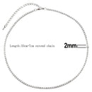 Sexy Short Sparking Rainbow Tennis Chain Chocker Necklace With AAA+ CZ Fashion Personality Women Collar Jewellery bijoux femme