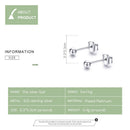 bamoer 925 Sterling Silver small Ball Sleeping Stud Earrings for Women Original Design Fine Jewelry Bijoux Brincos SCE581