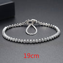 LUOTEEMI Brand Hot Selling Women Tennis Bracelet Luxury Round Clear CZ Beads Tennis Bangles for Men bijoux femme Unusual Jewelry