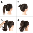 Synthetic Claw Clip In Ponytail Hair Extensions Hairpiece Horse Tail Fake Hair Wavy Blonde False Pigtail With Elastic Band