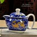 Retro Chinese Kung Fu Ceramic Teapot with Strainer Handmade Dragon Flower Puer Tea Pot 350ml Porcelain Samovar Kungfu Teaware