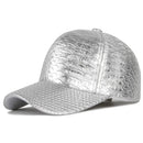 Men Women Novel Crocodile Pattern PU Leather Punk SunShade Baseball Cap Spring Sport Sunscreen Hip Hop Dance Adjustable Hat U13