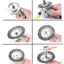 6 Inch Grass Trimmer Head Steel Wire Trimming Head Rusting Brush Cutter Mower Wire Weeding Head for Lawn Mower