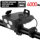 4in1 Bicycle Light USB Charging Lighting Cycling Phone Holders & LED Headlight Horn Bell MTB Power Bank for Bike Accessories