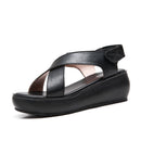 GKTINOO Women's Sandals Genuine Leather Platform Sandal 2023 Summer Gladiator High Heels Ladies Sandal Summer Shoes For Women